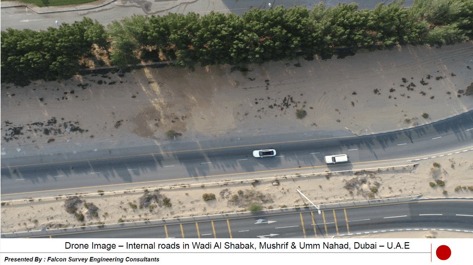 Drone Image Internal road in Wadi Al Shabak